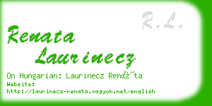 renata laurinecz business card